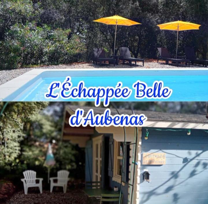 Chalet "Le Petit Olivier" Gites Appart 'Hotel L'Echappee Belle D'Aubenas Logement 2 Sur 3 Kültér fotó